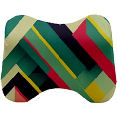 Pattern Abstract Geometric Design Head Support Cushion by danenraven