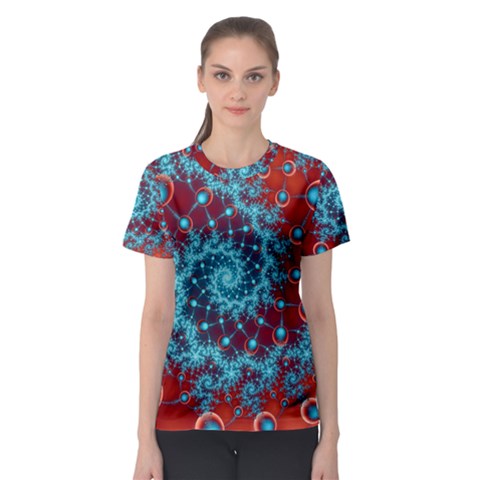 Fractal Pattern Background Women s Sport Mesh Tee by danenraven