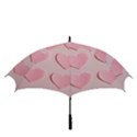 Valentine Day Heart Pattern Pink Golf Umbrellas View3