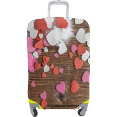 Valentine Day Heart Wallpaper Luggage Cover (large) by artworkshop