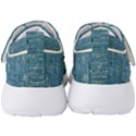 White And Blue Brick Wall Men s Velcro Strap Shoes View4