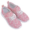 Texture With White Flowers Women s Velcro Strap Shoes View3