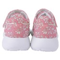 Texture With White Flowers Women s Velcro Strap Shoes View4