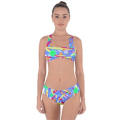 Abstact Pattern T- Shirt Abstact Pattern T- Shirt Criss Cross Bikini Set by maxcute