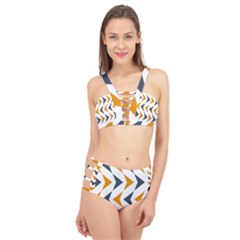 Abstract Arrow Pattern T- Shirt Abstract Arrow Pattern T- Shirt Cage Up Bikini Set by maxcute