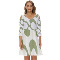 Abstract Pattern Green Swirl T- Shirt Abstract Pattern Green Swirl T- Shirt Shoulder Cut Out Zip Up Dress by maxcute