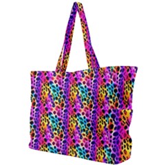 Rainbow Leopard Simple Shoulder Bag by DinkovaArt