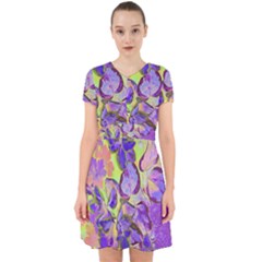 Purple Leaves Adorable In Chiffon Dress by DinkovaArt