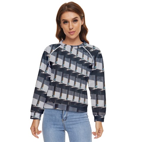 Balcony Pattern Women s Long Sleeve Raglan Tee by artworkshop