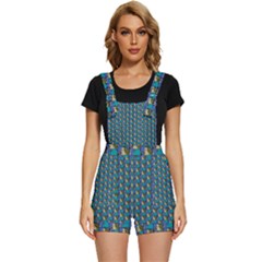 Evita Pop Art Style Graphic Motif Pattern Short Overalls by dflcprintsclothing