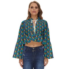 Evita Pop Art Style Graphic Motif Pattern Boho Long Bell Sleeve Top by dflcprintsclothing