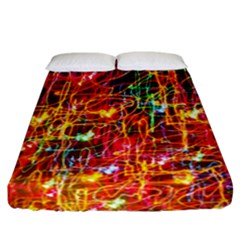 Design Art Pattern Fitted Sheet (california King Size) by artworkshop