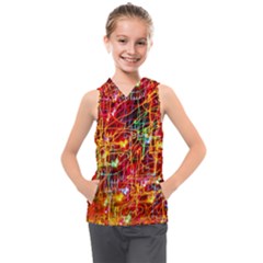 Design Art Pattern Kids  Sleeveless Hoodie by artworkshop