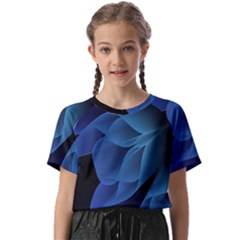 Abstract Blue Background Kids  Basic Tee by artworkshop