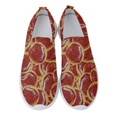 Cookies With Strawberry Jam Motif Pattern Women s Slip On Sneakers by dflcprintsclothing