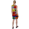 Umbrellas Colourful Sleeveless Shirt Dress View2