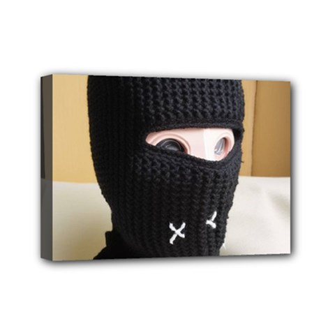 Ski Mask  Mini Canvas 7  X 5  (stretched) by Holyville