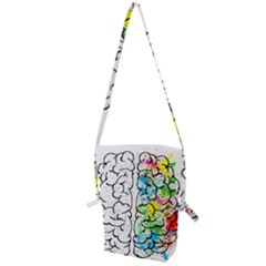 Brain-mind-psychology-idea-drawing Folding Shoulder Bag by Jancukart