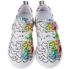 Brain-mind-psychology-idea-drawing Women s Velcro Strap Shoes by Jancukart