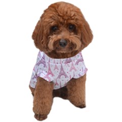 Eiffel Tower Pattern Wallpaper Dog T-shirt by Ravend