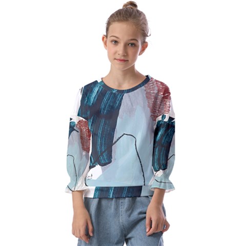 Abstract T- Shirt Abstract 35 Kids  Cuff Sleeve Top by maxcute