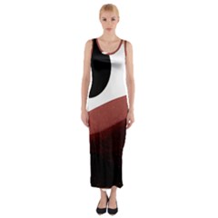 Abstract T- Shirt Fire Desert T- Shirt Fitted Maxi Dress by maxcute