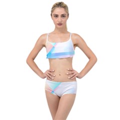 Abstract T- Shirt Minimalistic Abstract Northern Lights T- Shirt Layered Top Bikini Set by maxcute