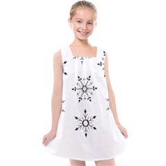 Black And White Pattern T- Shirt Black And White Pattern 12 Kids  Cross Back Dress by maxcute