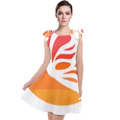 Butterfly T- Shirt Butterfly Orange Red Gradient T- Shirt Tie Up Tunic Dress by maxcute