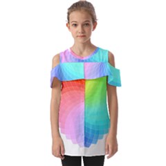 Color Wheel T- Shirt Color Wheel T- Shirt Fold Over Open Sleeve Top by maxcute