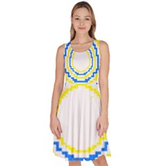 Easter Eggs T- Shirt Easter Eggs Pattern T- Shirt Knee Length Skater Dress With Pockets by maxcute