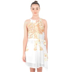 Elephant Lover T- Shirtelephant T- Shirt Halter Collar Waist Tie Chiffon Dress by maxcute