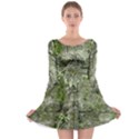 Old Stone Exterior Wall With Moss Long Sleeve Skater Dress View1