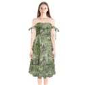 Old Stone Exterior Wall With Moss Shoulder Tie Bardot Midi Dress View1