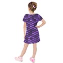 Purple Scales! Kids  Short Sleeve Velvet Dress View2