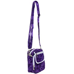 Purple Scales! Shoulder Strap Belt Bag by fructosebat