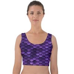 Purple Scales! Velvet Crop Top by fructosebat
