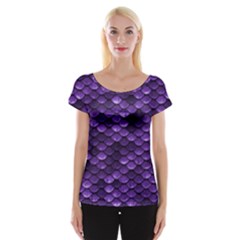 Purple Scales! Cap Sleeve Top by fructosebat