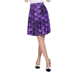 Purple Scales! A-line Skirt by fructosebat