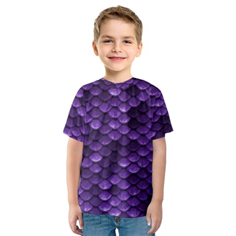 Purple Scales! Kids  Sport Mesh Tee by fructosebat