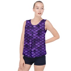 Purple Scales! Bubble Hem Chiffon Tank Top by fructosebat