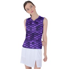 Purple Scales! Women s Sleeveless Sports Top by fructosebat