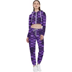 Purple Scales! Cropped Zip Up Lounge Set by fructosebat