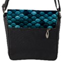 Teal Scales! Flap Closure Messenger Bag (S) View1