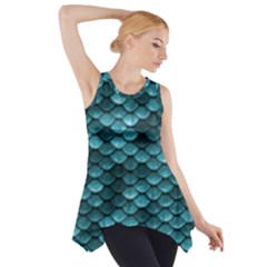 Teal Scales! Side Drop Tank Tunic by fructosebat