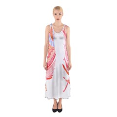 Feathers Design T- Shirtfeathers T- Shirt (2) Sleeveless Maxi Dress by maxcute