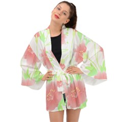 Flowers Art T- Shirtflowers T- Shirt (1) Long Sleeve Kimono by maxcute