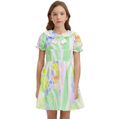 Flowers Art T- Shirtflowers T- Shirt (13) Kids  Bow Tie Puff Sleeve Dress by maxcute