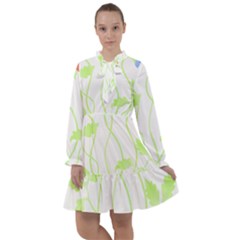 Flowers Illustration T- Shirtflowers T- Shirt (7) All Frills Chiffon Dress by maxcute