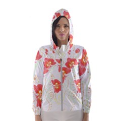 Flowers Illustration T- Shirtflowers T- Shirt Women s Hooded Windbreaker by maxcute